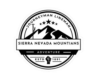 Sierra Nevada Lineman Vinyl Sticker, Blue Collar Union Pride