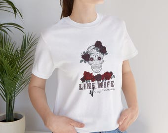 Texas Día de los Muertos Linewife T-Shirt, Union Proud Tee