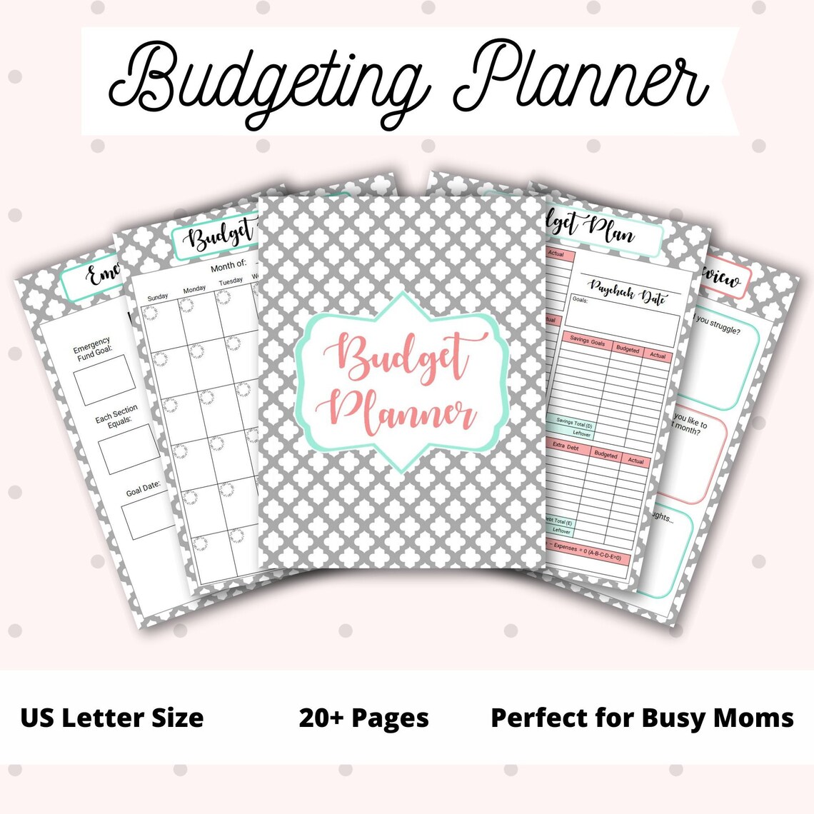 Printable Budget Planner Budgeting Printables PDF Budget Etsy