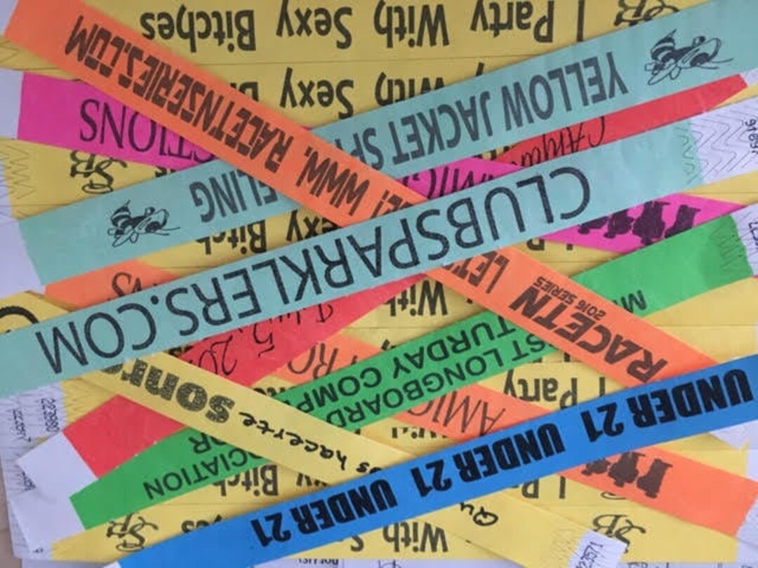 Custom Wristbands Customized Paper Wristbands Party Wristbands 100 Pack Etsy