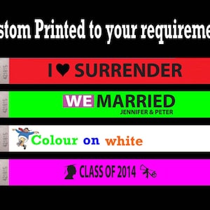 Custom Black printed tyvek wristbands event club party wedding bands 1000 pack