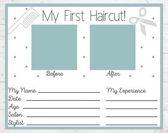Instant Printable My First Haircut Certificate for Child or - Etsy