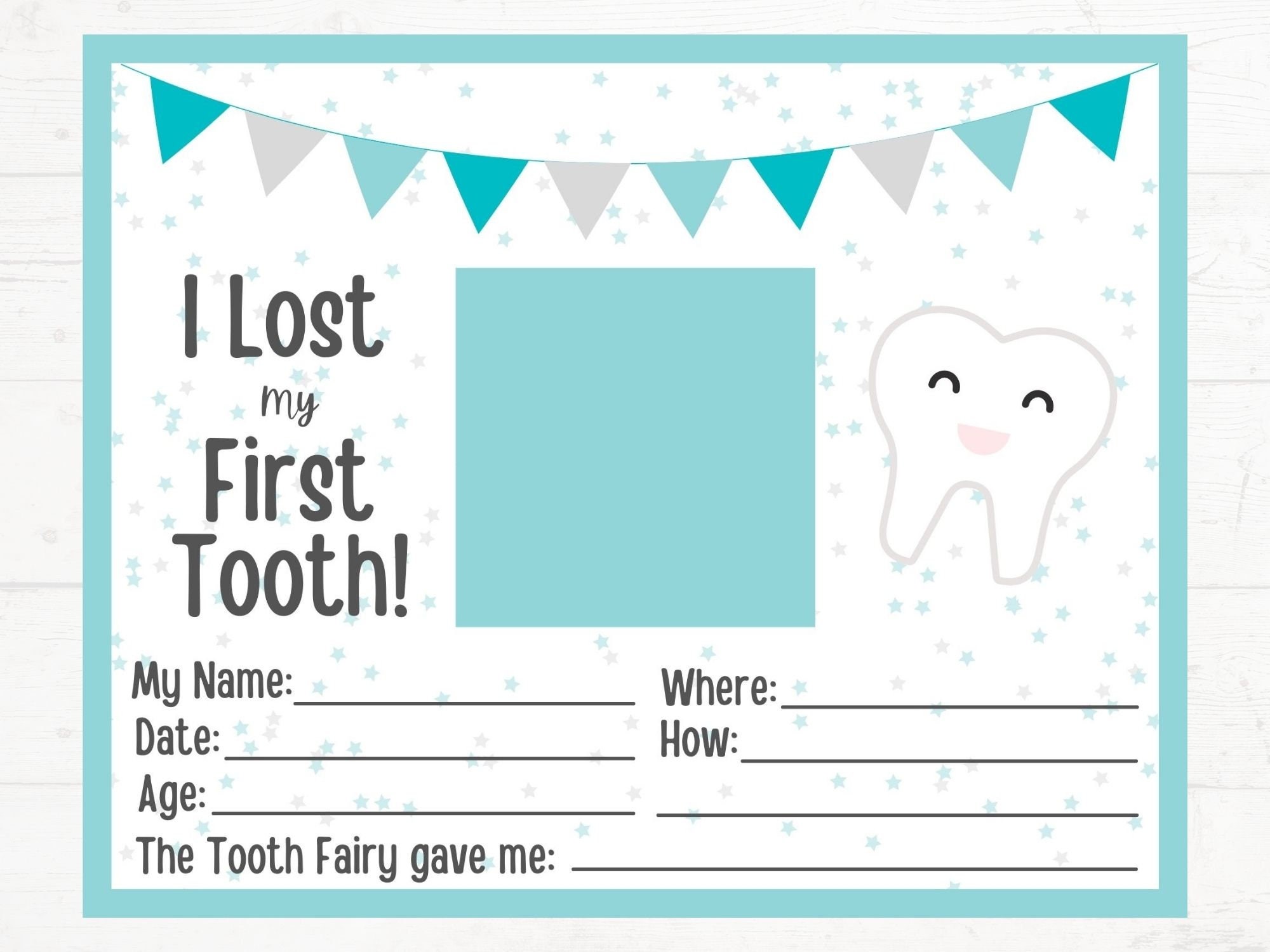 instant-download-i-lost-my-first-tooth-certificate-for-child-s-first-lost-tooth-blue-8-x10-etsy for Free Printable Lost Tooth Certificate Instant Download - I Lost My First Tooth Certificate for Child's First Lost Tooth - Blue 8