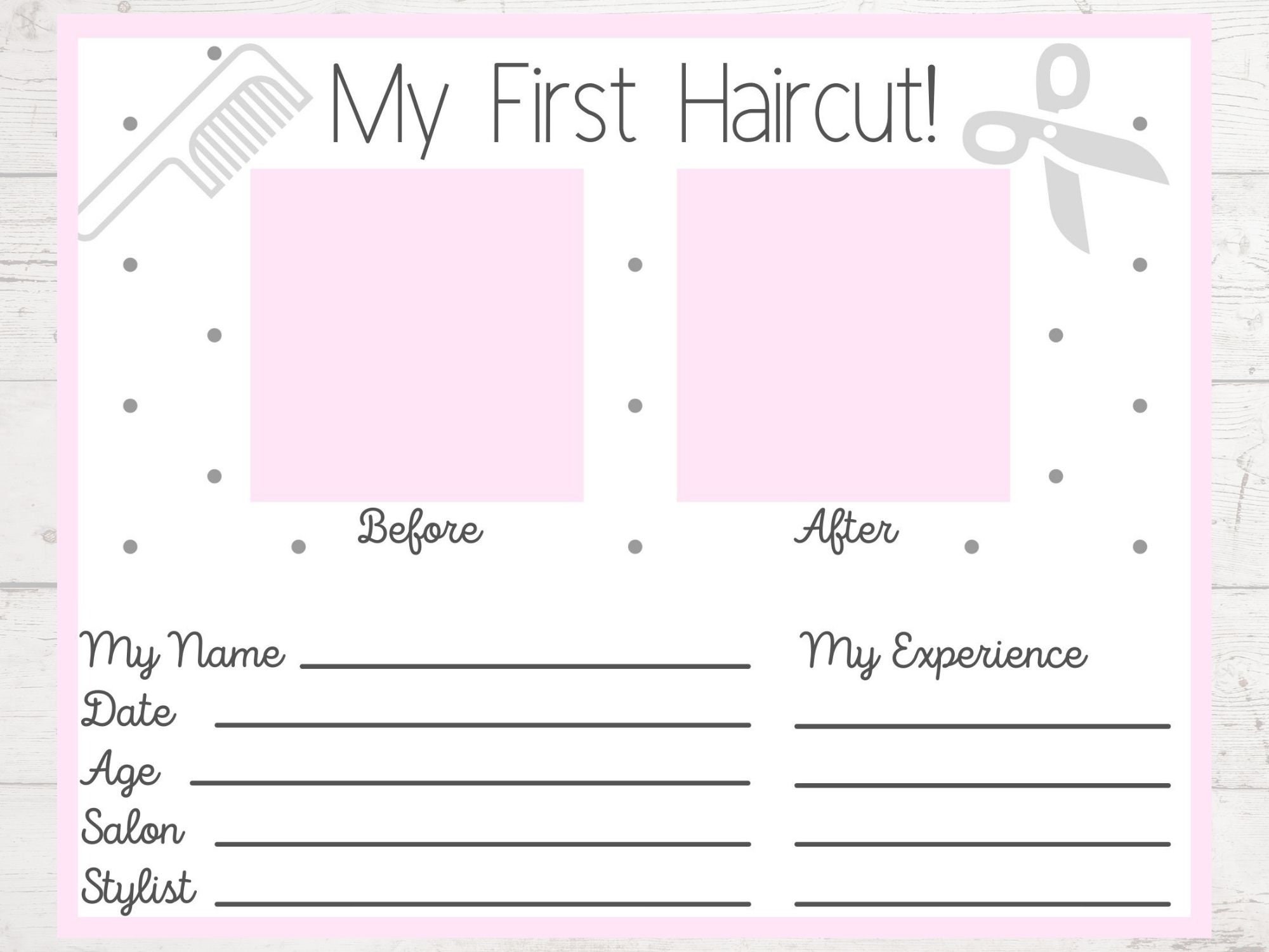 instant-printable-my-first-haircut-certificate-for-child-or-baby-s-first-haircut-pink-8-x10-etsy for Free Printable First Haircut Certificate Pdf Instant Printable - My First Haircut Certificate for Child or Baby's First Haircut - PINK 8