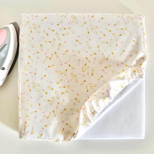 Afneembare hoes witte veiligheidsspeld hittebeschermer stiksels pers accessoire wasbare mini strijkplank quiltblok patchwork FPP naaihulpmiddel