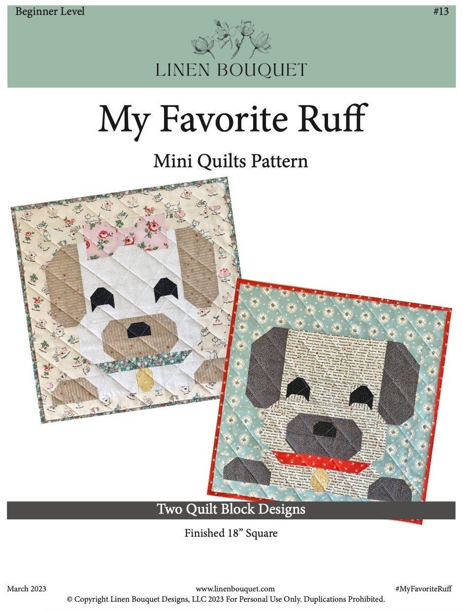 Ruff Patterns My Favorite Ruff Mini Quilts Pattern Two Block Designs - Etsy
