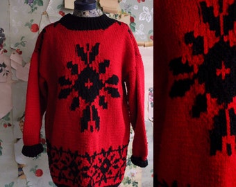 Medium Vintage Blue Pendleton Embroidered Roses Wool Sweater Vest Virgin Wool.