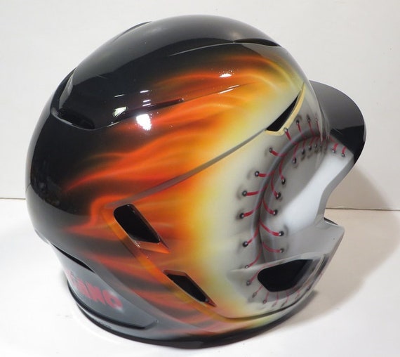 pix Boys Airbrushed Baseball Helmets custom airbrushed batting helmet painting your helmet