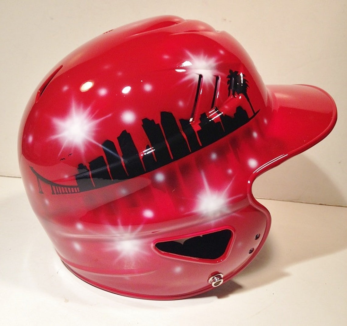 Custom Airbrushed Batting Helmet Painting YOUR helmet Etsy