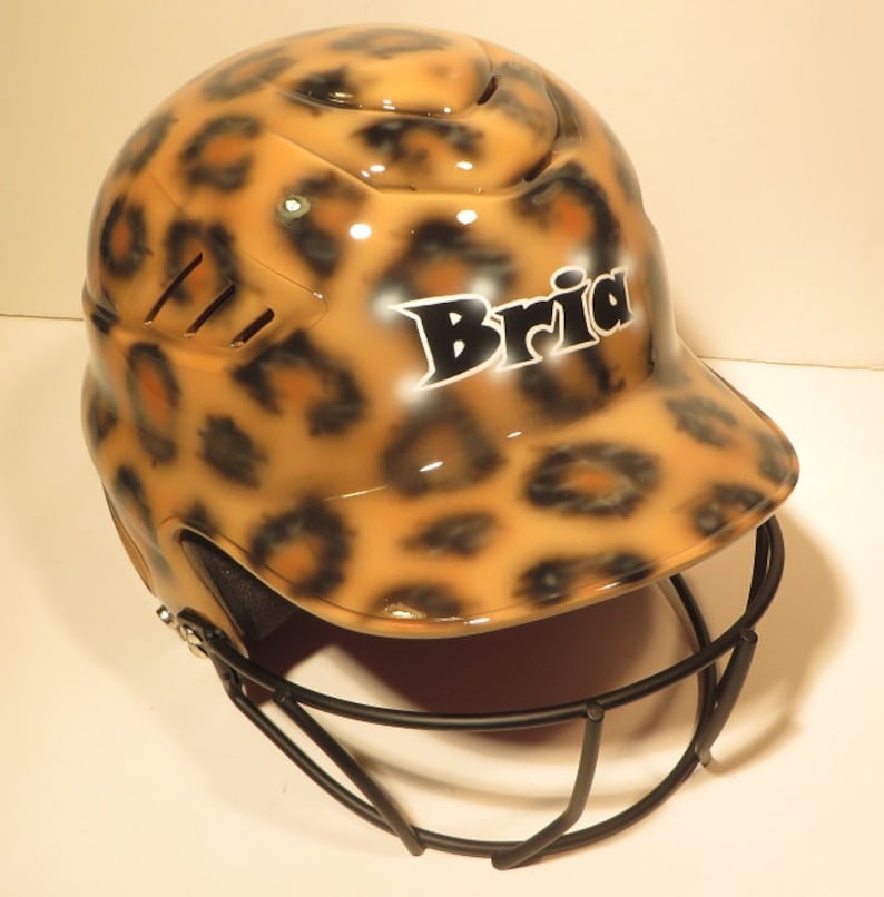 Custom Airbrushed Batting Helmet with Name on Back Painting Etsy