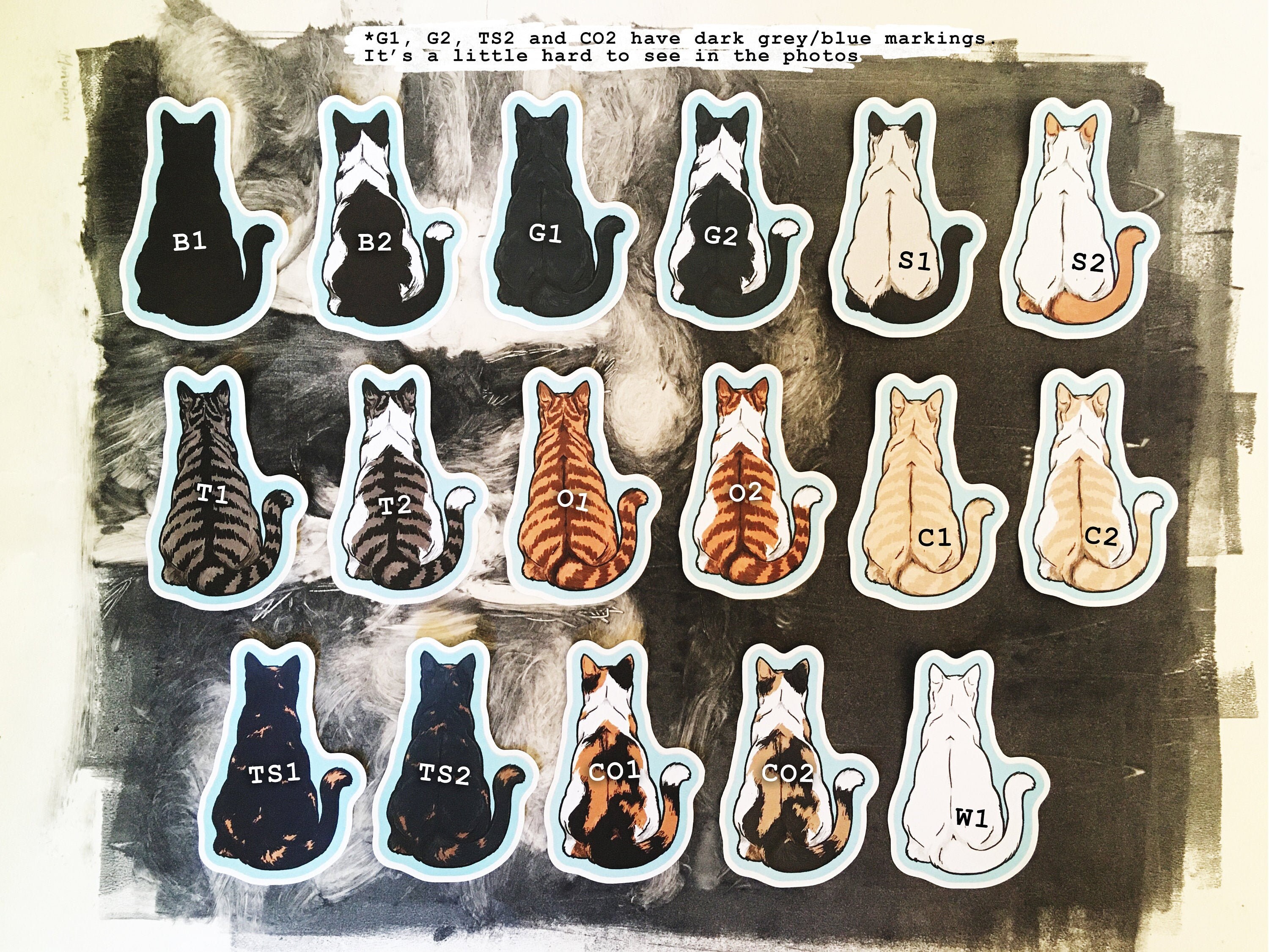 choose your color cat sticker / cat sticker custom cat sticker custom…