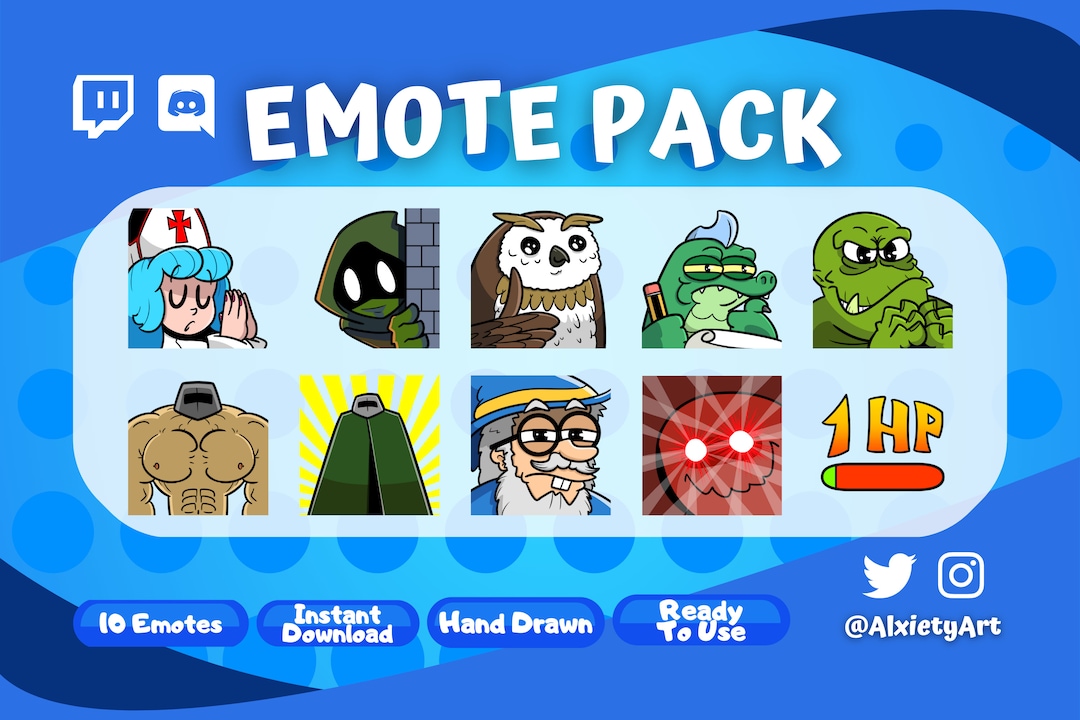 Dnd Pack 2 Dungeons and Dragons Twitch Emotes for Streamers Etsy