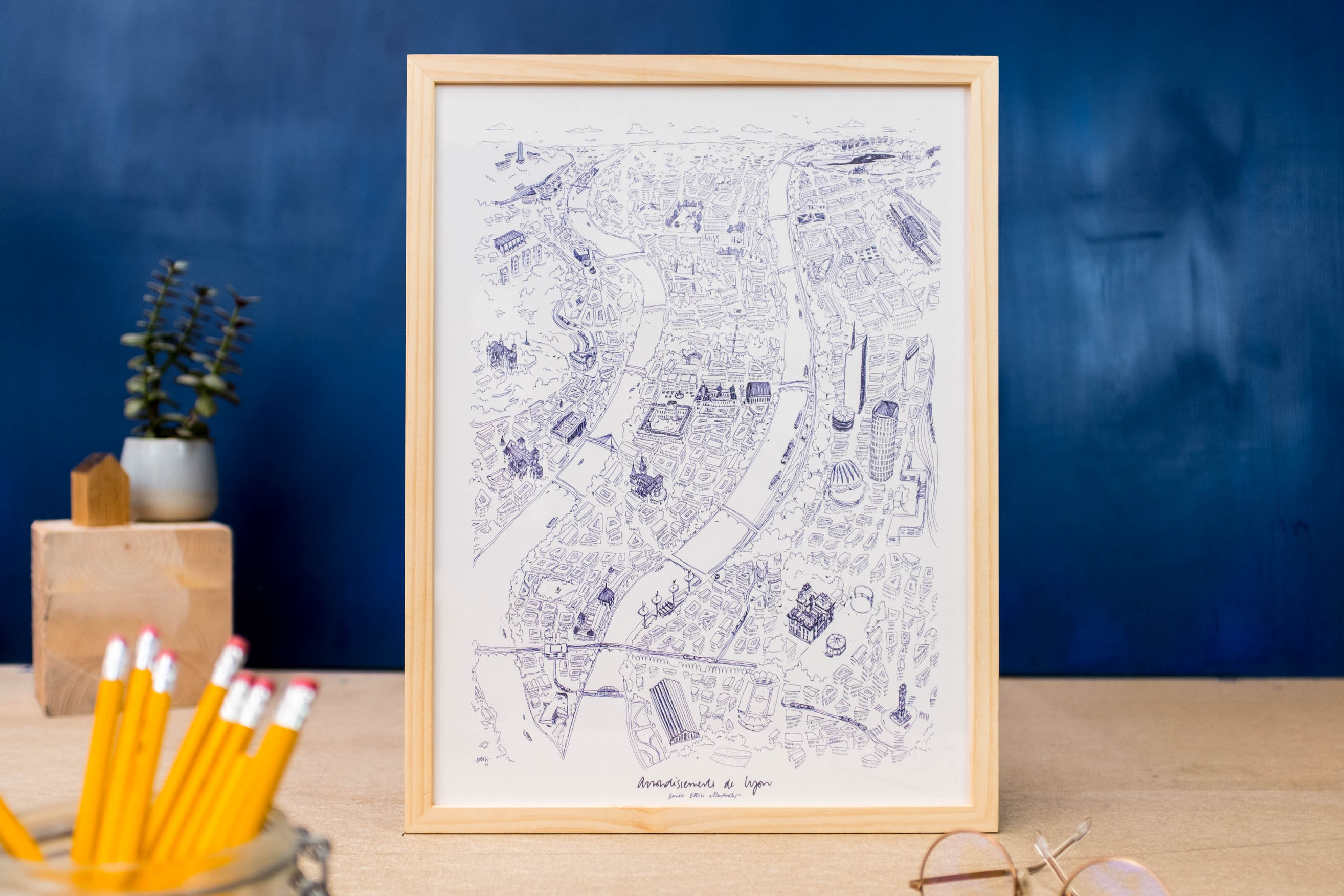 Affiche Des 9 Arrondissements de Lyon