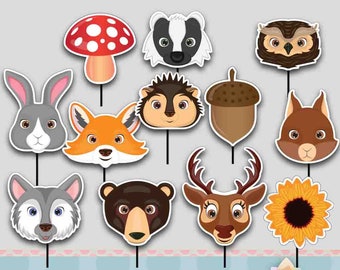 Bosdieren herfst herfst cupcake topper voor bosdieren herfst herfst feest!