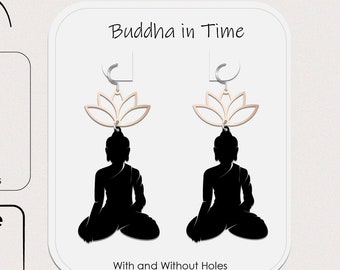 SVG Earrings File, Juno Branded, Buddha, Meditation