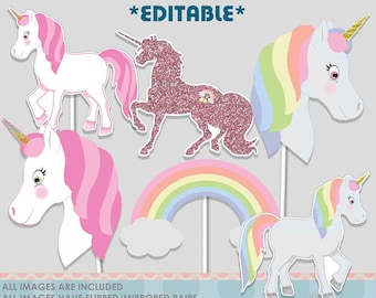 Unicorn Centerpiece Pastel Colors