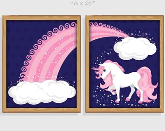 Kinderen Baby Wall Art Unicorn