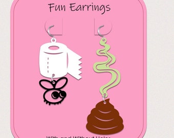 Archivo de pendientes SVG, Marca Juno, Diversión, Papel higiénico, Caca, Mosca