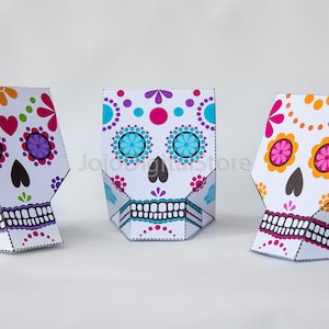 Sugar Skull Favor Box Set for Day of the Dead Party
