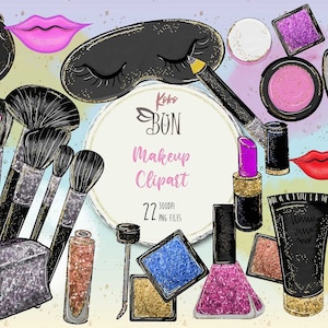 Trucco Make up Tools Clipart, Grafica, Trucco acquerello, Make up Party