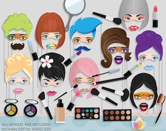 Accesorios para fotomatón de belleza para artistas de maquillaje