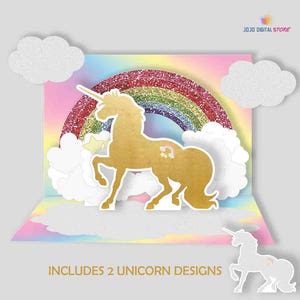 3D Unicorn Backdrop Centerpiece