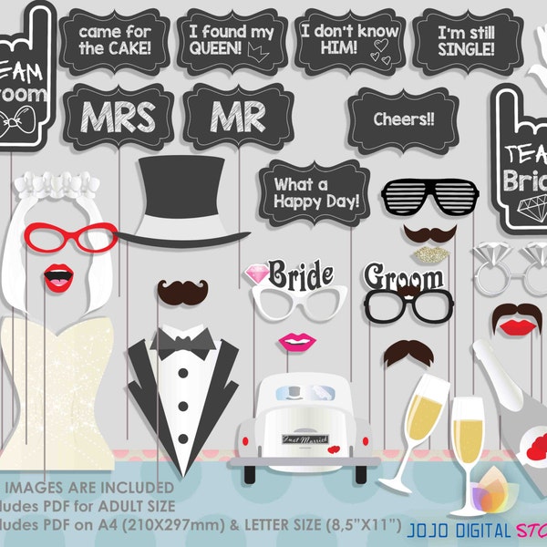 Dream Wedding Photo Booth Props