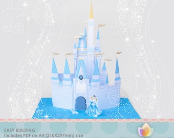 SALE!! 3D Princess Castle Centerpiece, Princess Castle