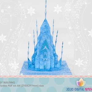 SALE!! 3D Princess Castle Centerpiece, Ice Queen Castle