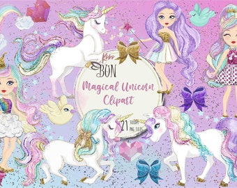 Pastell Regenbogen Einhorn Clipart, Grafik, Aquarell Einhorn, Einhorn Party