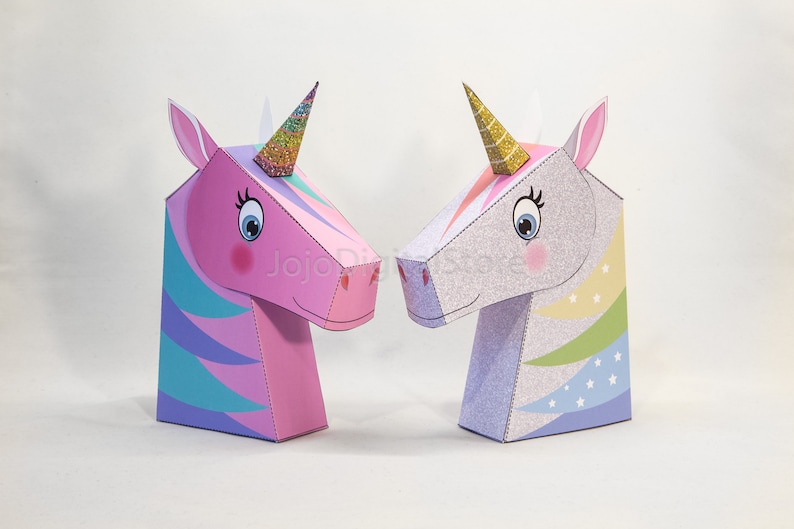 Colorful Glitter Unicorn Favor Box for Unicorn whimsical Party
