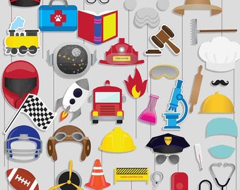 Costume Party Photo Booth Props - Professions