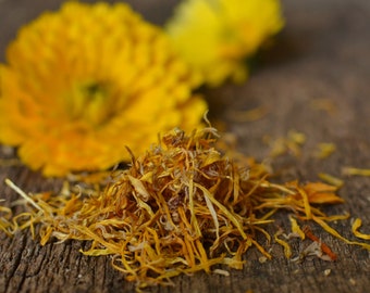Organic Calendula | Dried petals | Pot marigold | Calendula officinalis | Organic, harvested by hand. Origin: France