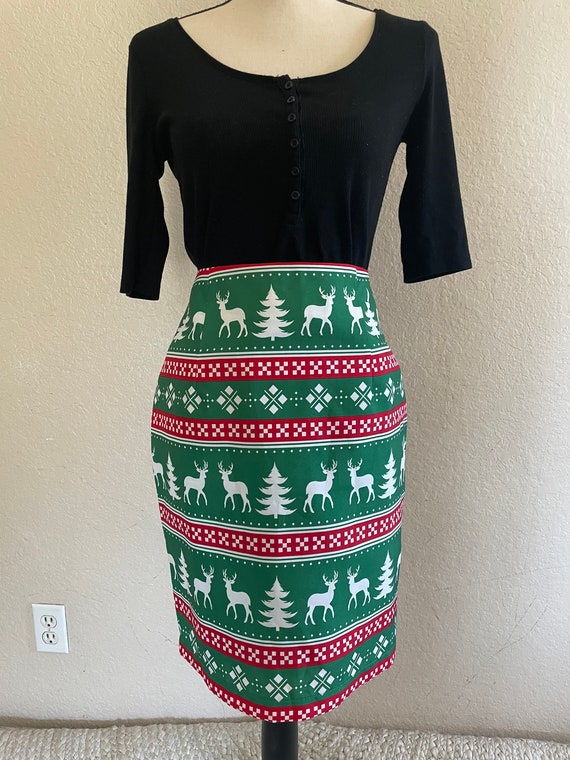 Christmas Mini Skirt Ugly Christmas Skirt Holiday… - image 4