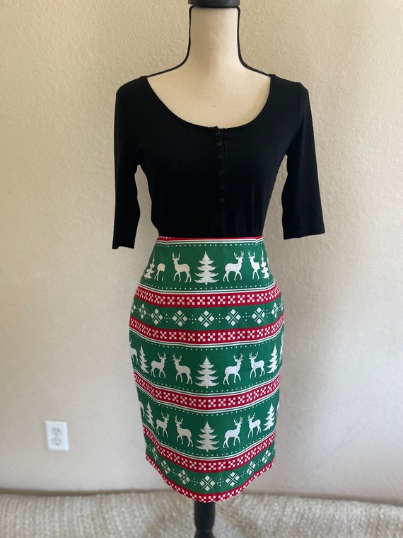 Christmas Mini Skirt Ugly Christmas Skirt Holiday… - image 5