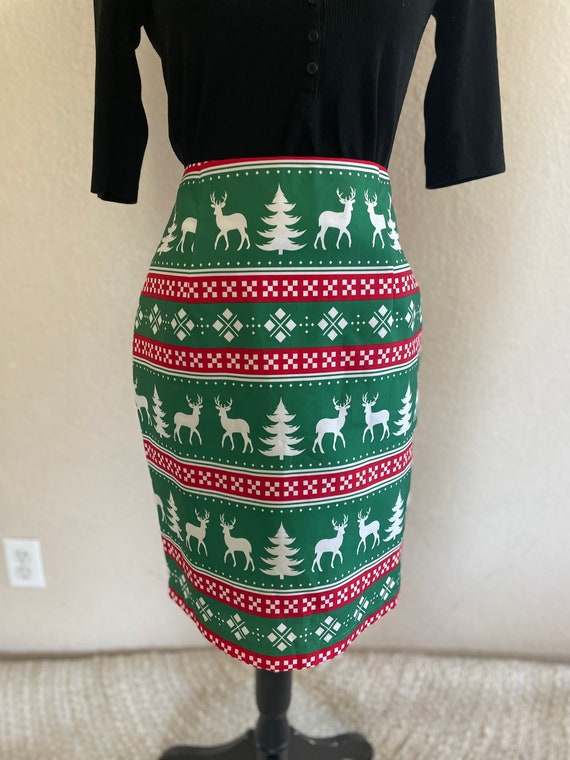 Christmas Mini Skirt Ugly Christmas Skirt Holiday… - image 3