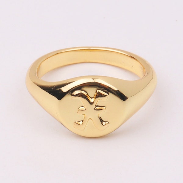 Unique Source for Boutique Shops, 1 Piece Handmade Delicate Gold Filled Old English Initial "X" Name Signet Rings Brands Supplier Wholesale