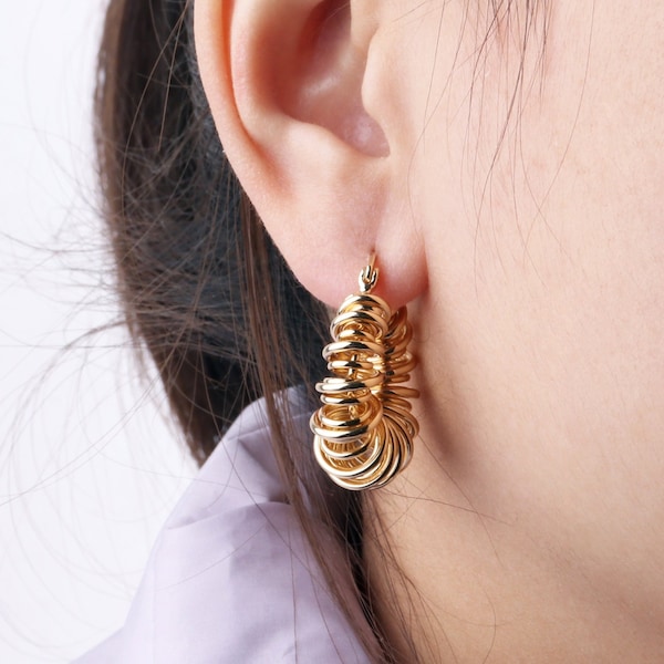 Gold Wire Earring Etsy