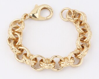 Rubyca Argent blé Toggle Bracelet Rolo Link Chaîne Femmes vente en gros bijoux Teen Rubyca Argent blé Toggle Bracelet Rolo Link Chaîne Femmes vente en gros bijoux Teen