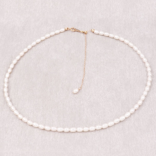 Rice Grain Necklace Etsy