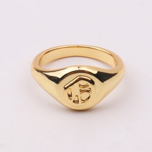Unique Source for Boutique Shops, 1 Piece Handmade Delicate Gold Filled Old English Initial &quot;O&quot; Name Signet Rings Factory Wholesale