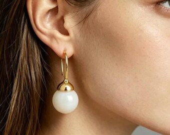 Custom & Handmade Gold Filled Large Round Beaded Beads Earrings Factory For Brands Boutique