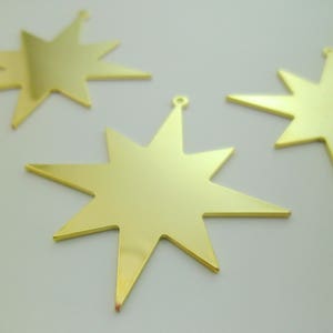 Custom from Factory 30pcs Delicate Large 51mm Gold North Star Polaris Star Pendants Drops Minimal Simplicity, Custom Your Styles 0102-1011-1