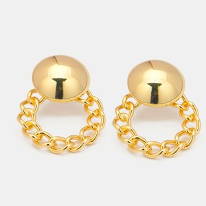 Op maat gemaakte en handgemaakte gold filled zilver gevulde ronde gladde ketting kwastoorbellen Factory For Brands Boutique