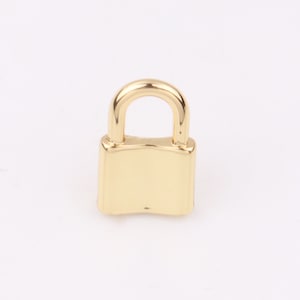1pcs 19x12mm 18K Gold Filled Brass Lock Charm Pendant Dangle, Dainty Minimal Business Brands Wholesale 0102-2306-1