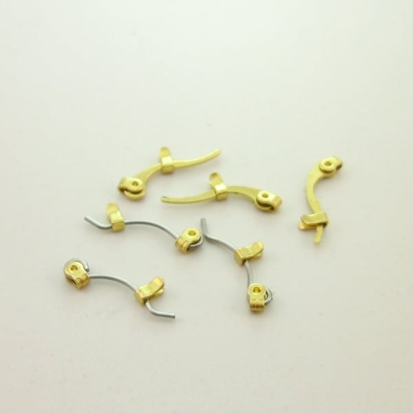 Good Supplies for Making Hoop Earrings, Raw Brass Snap Lever Closure Earring Findings Soldering Lead Nickel Chromium Free 5004-0002,3