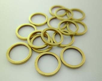 200pcs 9mm Small Raw Brass Circle Rings Links Connectors Geometry Minimalist 0103-0110