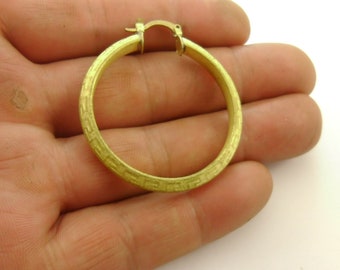 Custom Handmade for Designers Shop Owners, 15 pairs Medium Tibetan Style Round Brass Circle Hoop Earrings Lightweight, Spiritual Meditation