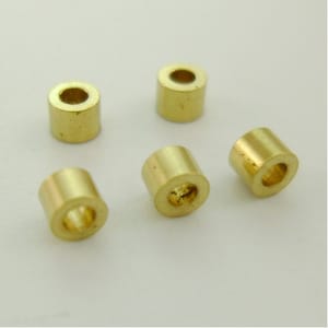 100pcs Small Geometry Versatile Components Raw Brass Tube Beads 2X2.5mm, 1.2mm Holes. Minimal Macrame Other Craft Supplies 0101-2010
