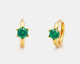 Custom & Handmade Gold Filled Emerald Diamond Earrings Factory For Brands Boutique